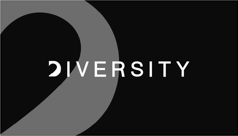 Carte-cadeau Diversity noire avec le logo DIVERSITY blanc
