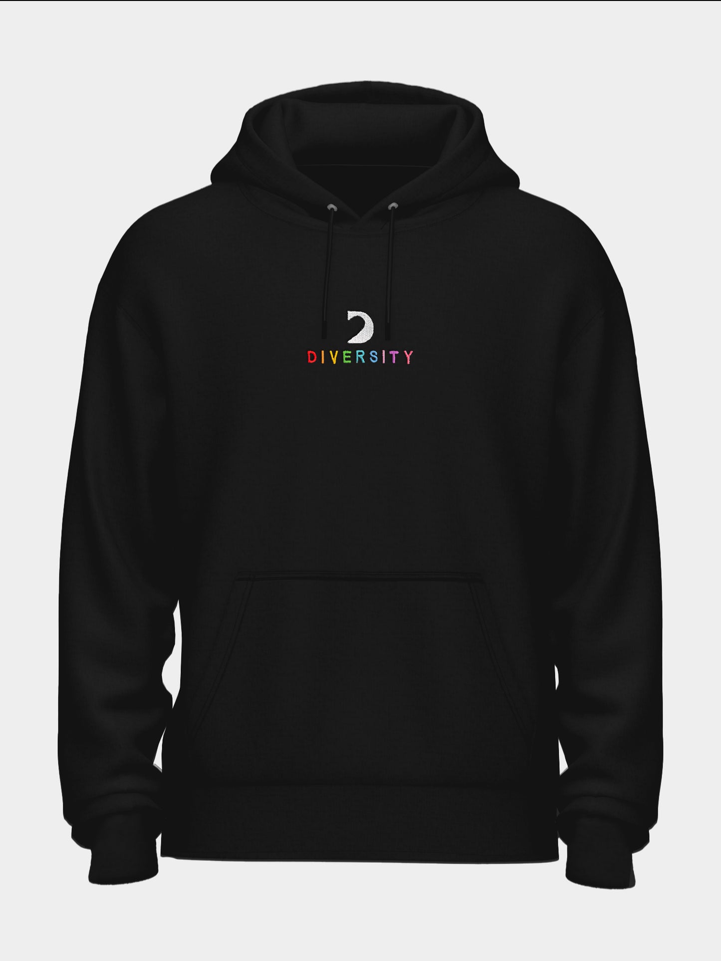 COMMUNITY HOODIE - BLACK MULTICOLOR