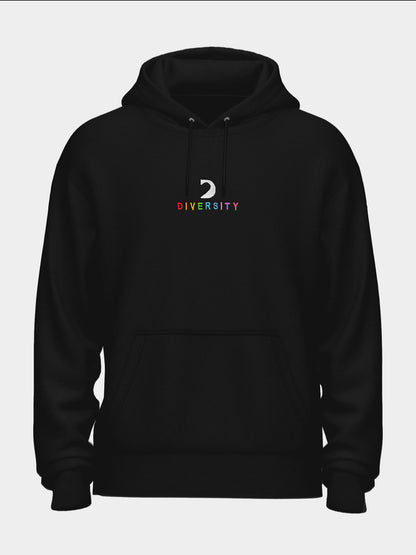 COMMUNITY HOODIE - BLACK MULTICOLOR